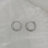 11MM STEEL HOOP earrings