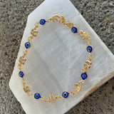 ELEPHANT EVIL EYE anklet