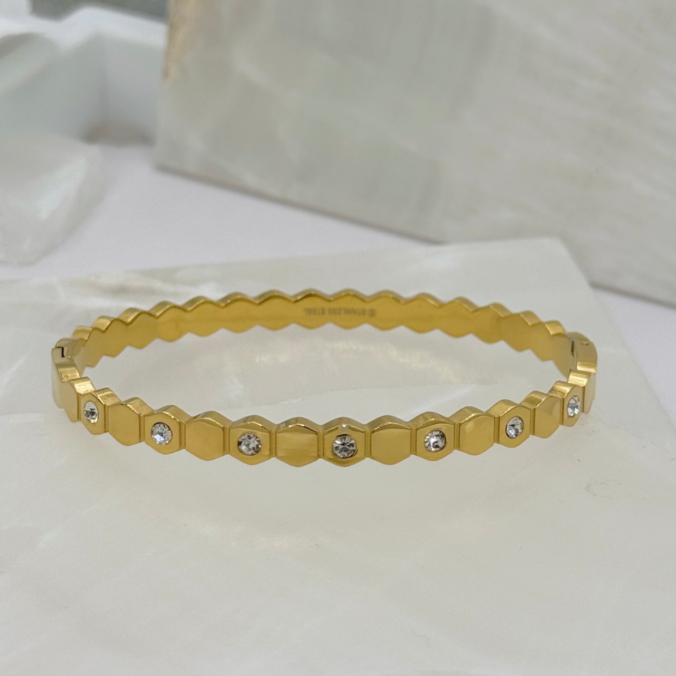 GOLD EMMA CRYSTAL bangle