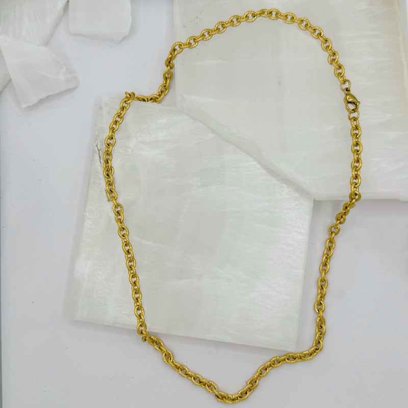 4MM GOLD TWISTED CHAIN LINK necklace