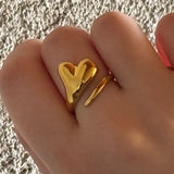 GOLD WRAPPED HEART ring