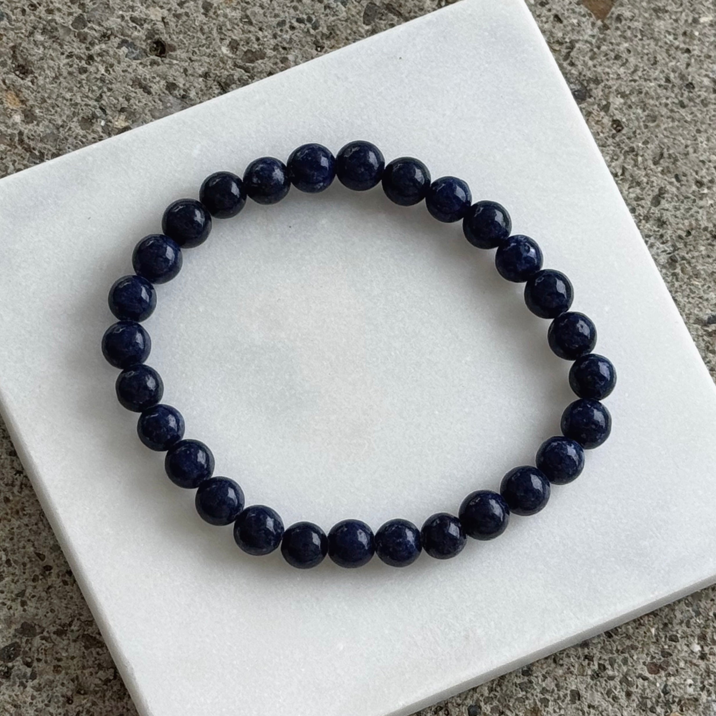 6MM LAPIS LAZULI BEADED bracelet