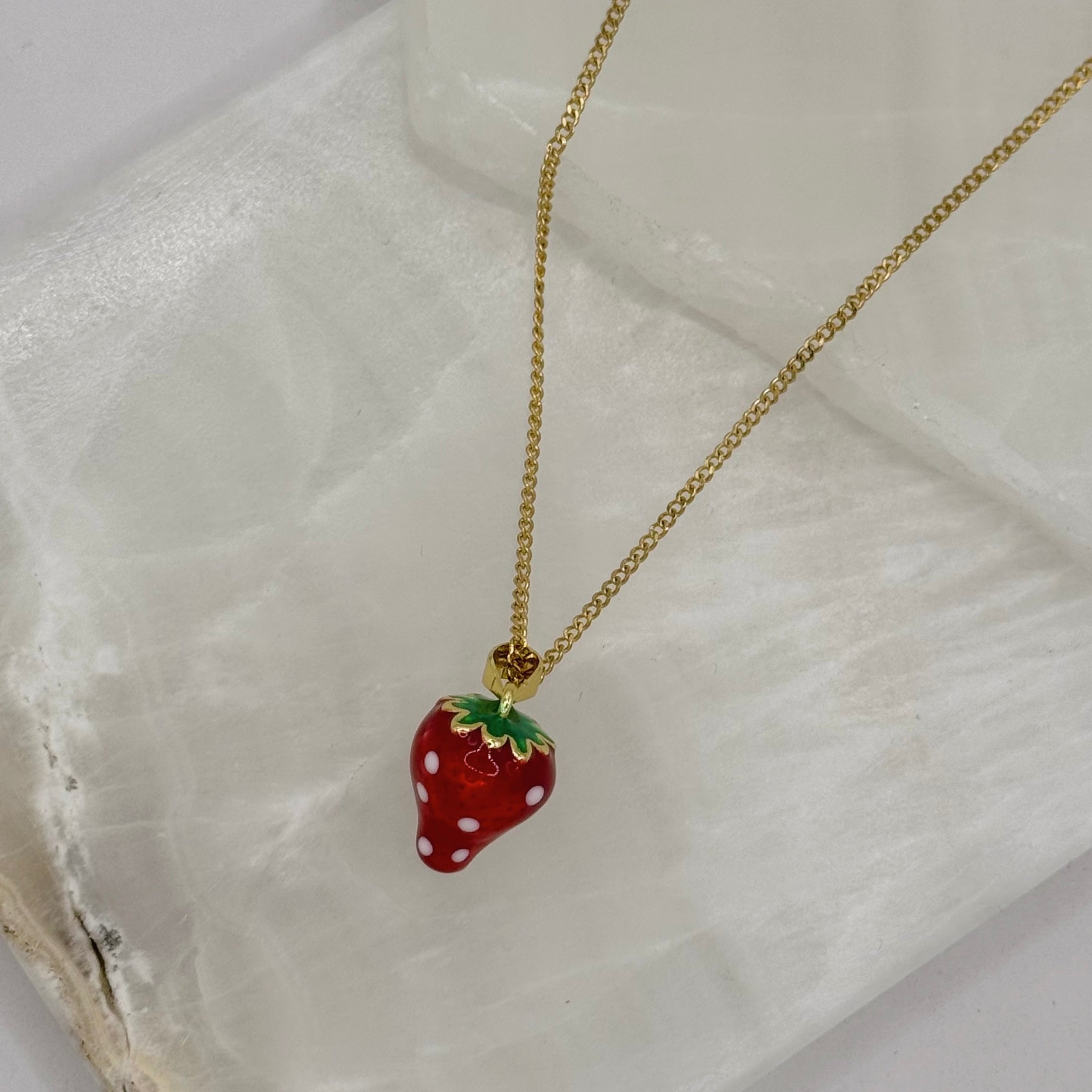 GOLD STRAWBERRY necklace