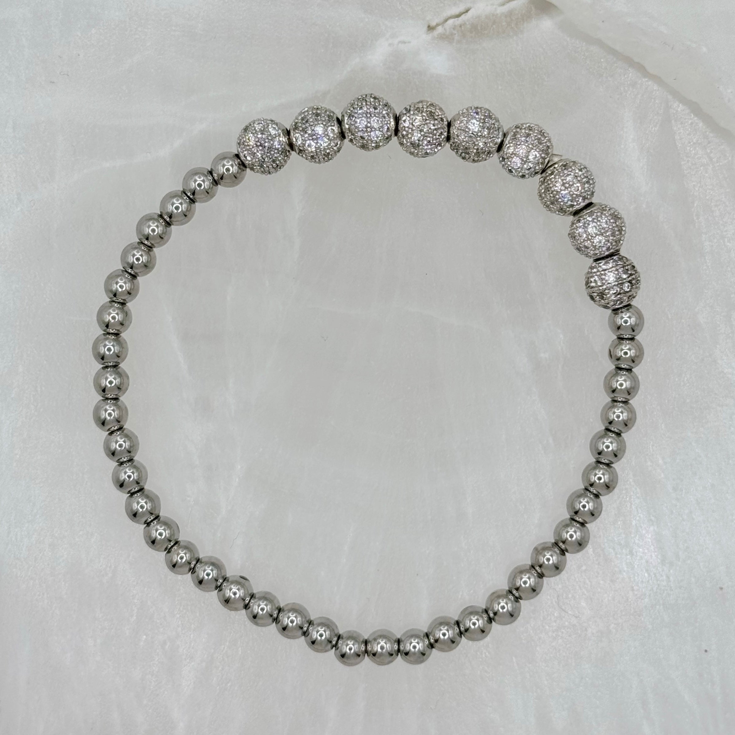 SILVER PENELOPE BEADED bracelet