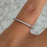 SILVER PAVE CRYSTAL ETERNITY ring