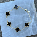 GOLD BLACK GOOD LUCK FLORA bracelet