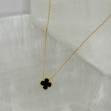 GOLD BLACK FLORA SUPER MINI necklace