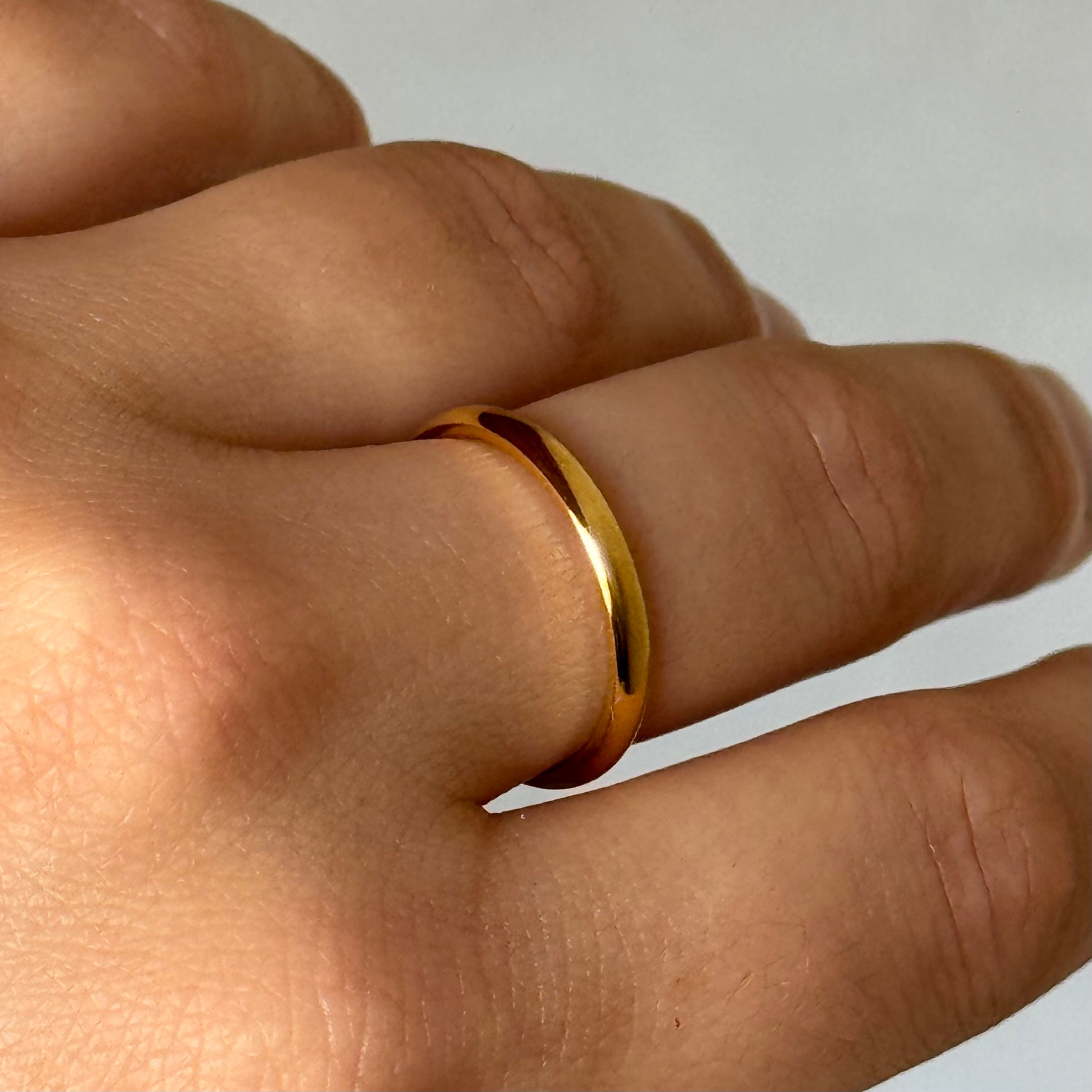 2MM THIN GOLD STEEL ring