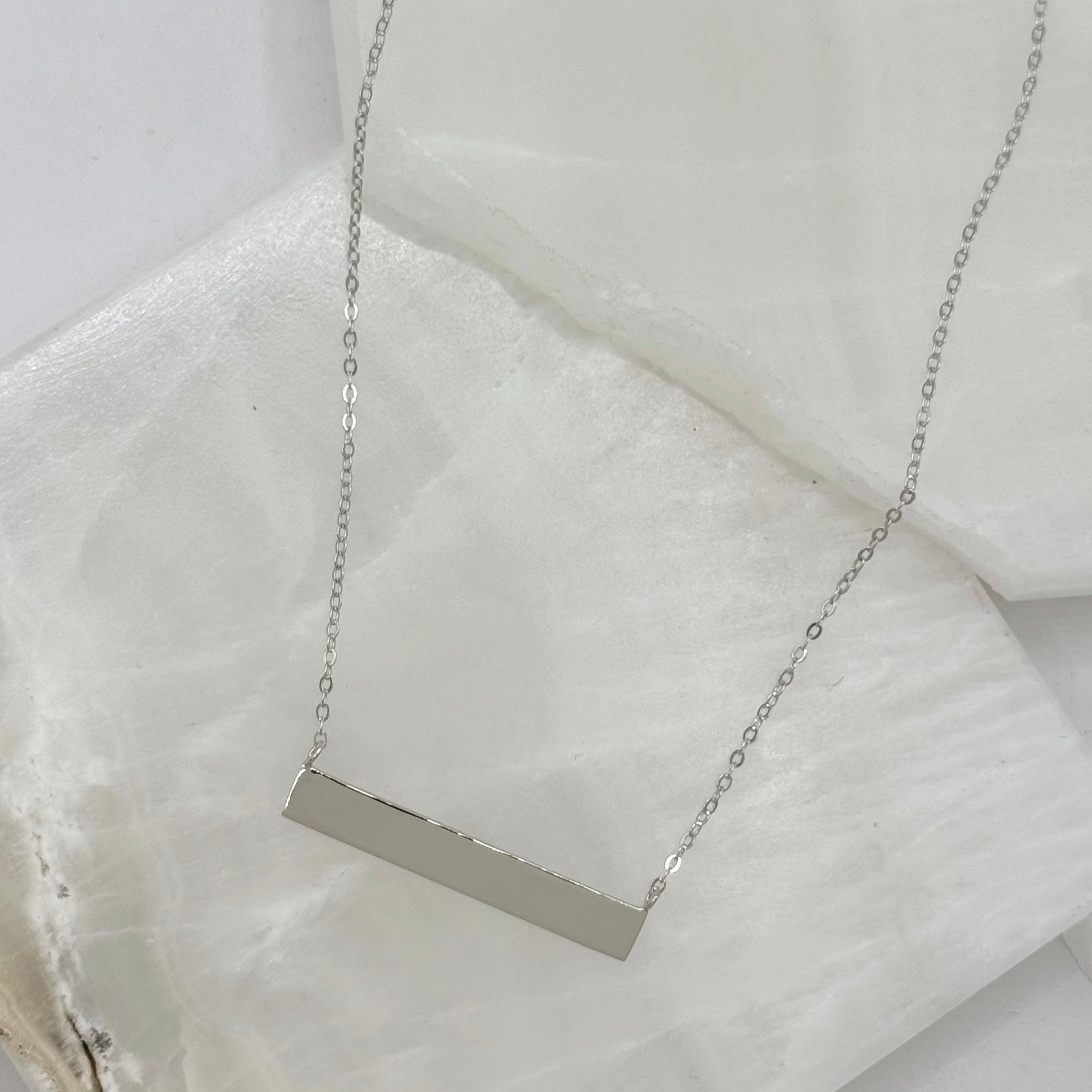 SILVER BAR necklace