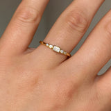GOLD CRYSTAL BAGUETTE ring