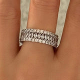 SILVER CRYSTAL NOOR ring