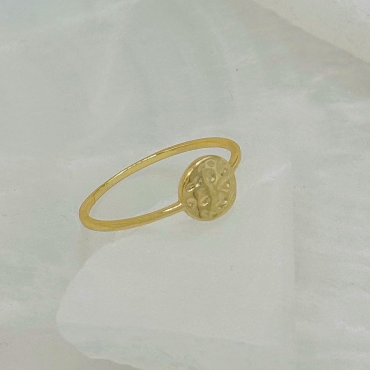 GOLD JENNA TEXTURED ring
