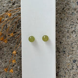 ROUND AVENTURINE STUD earrings