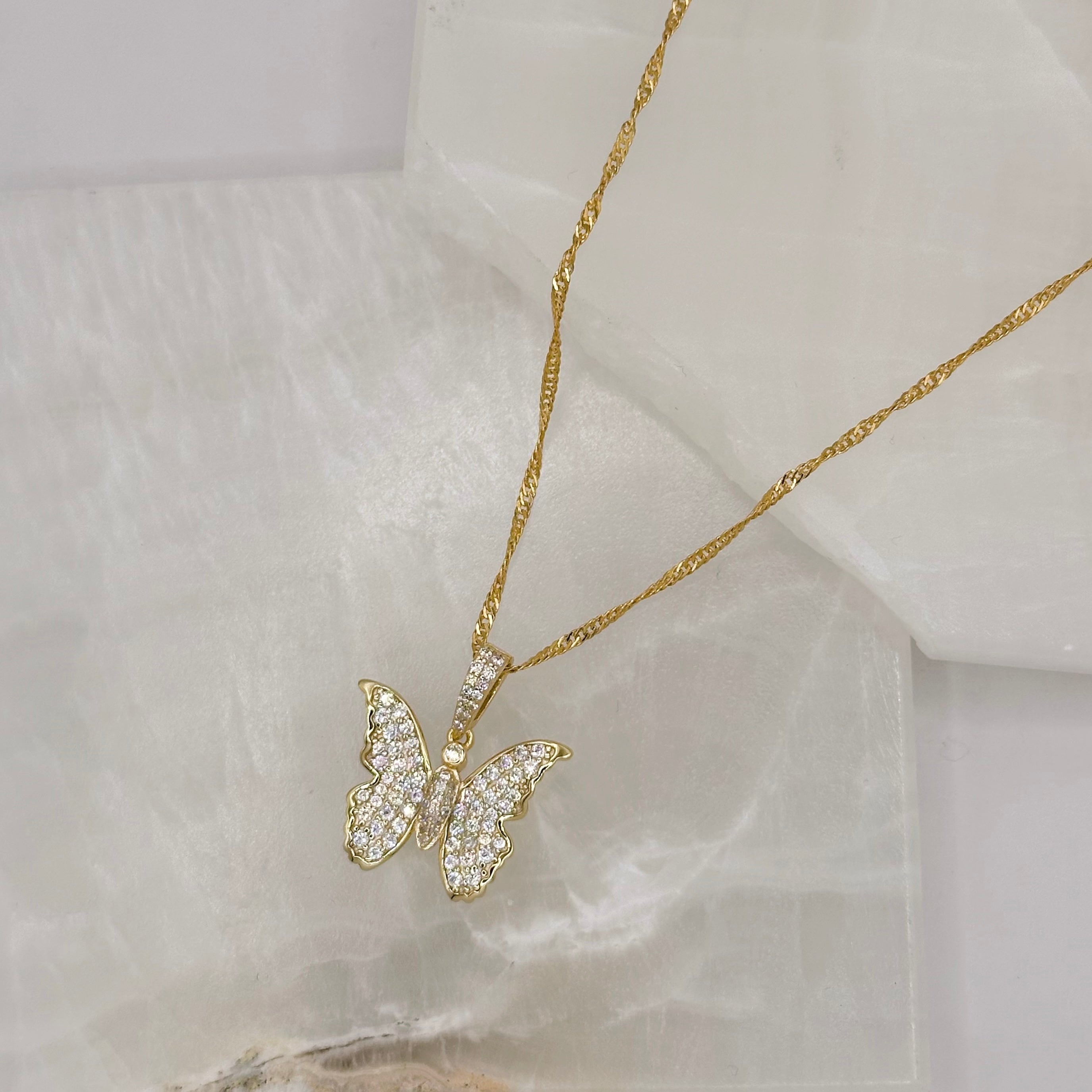 BUTTERFLY PAVE necklace