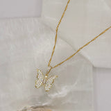BUTTERFLY PAVE necklace
