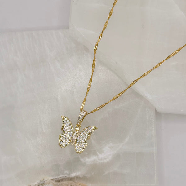 BUTTERFLY PAVE necklace