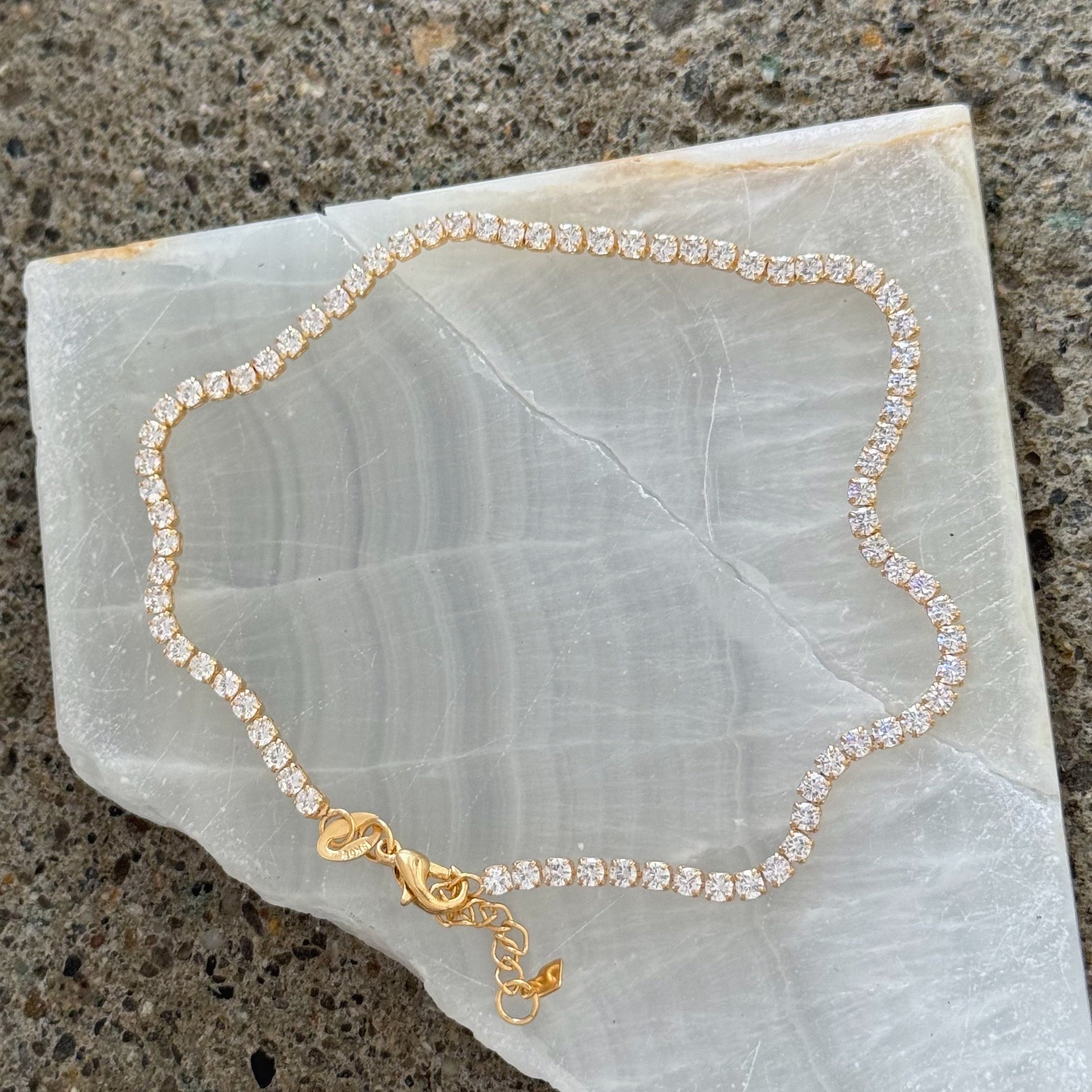 CRYSTAL TENNIS anklet