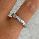 SILVER SHEENA PAVE ring