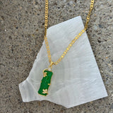 BAMBOO GREEN JADE necklace