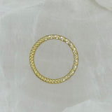 GOLD TWISTED CRYSTAL SPLIT ring