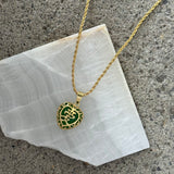 HEART LOVE GREEN JADE necklace