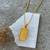 GOLD ALLAH TAG necklace