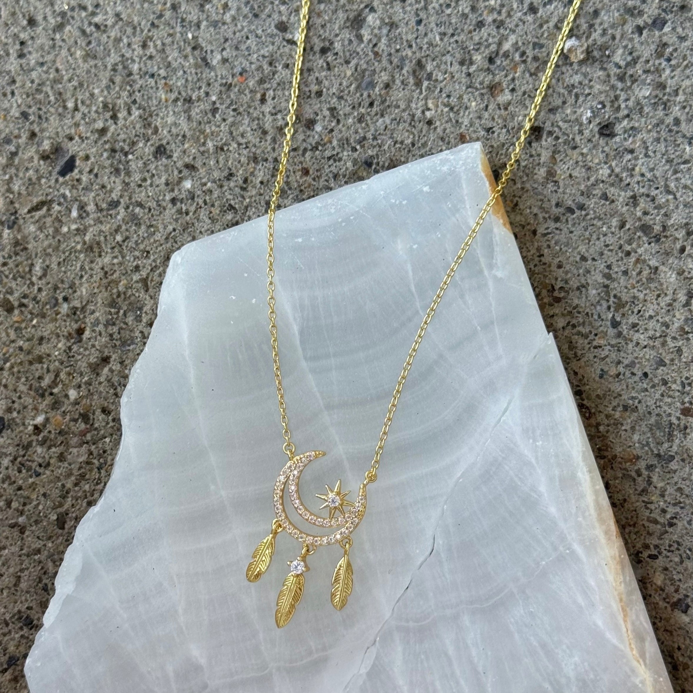 GOLD MOON CATCHER necklace