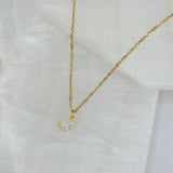 CRYSTAL CRESCENT MOON SUPER MINI II necklace