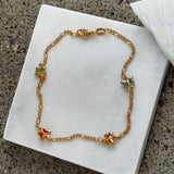 MULTICOLOR BUTTERFLY FIGARO anklet