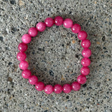 8MM PINK RHODONITE BEADED bracelet