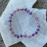 AMETHYST GOLD BEADED bracelet
