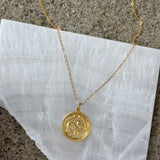 GOLD ELEPHANT MINI MEDALLION necklace