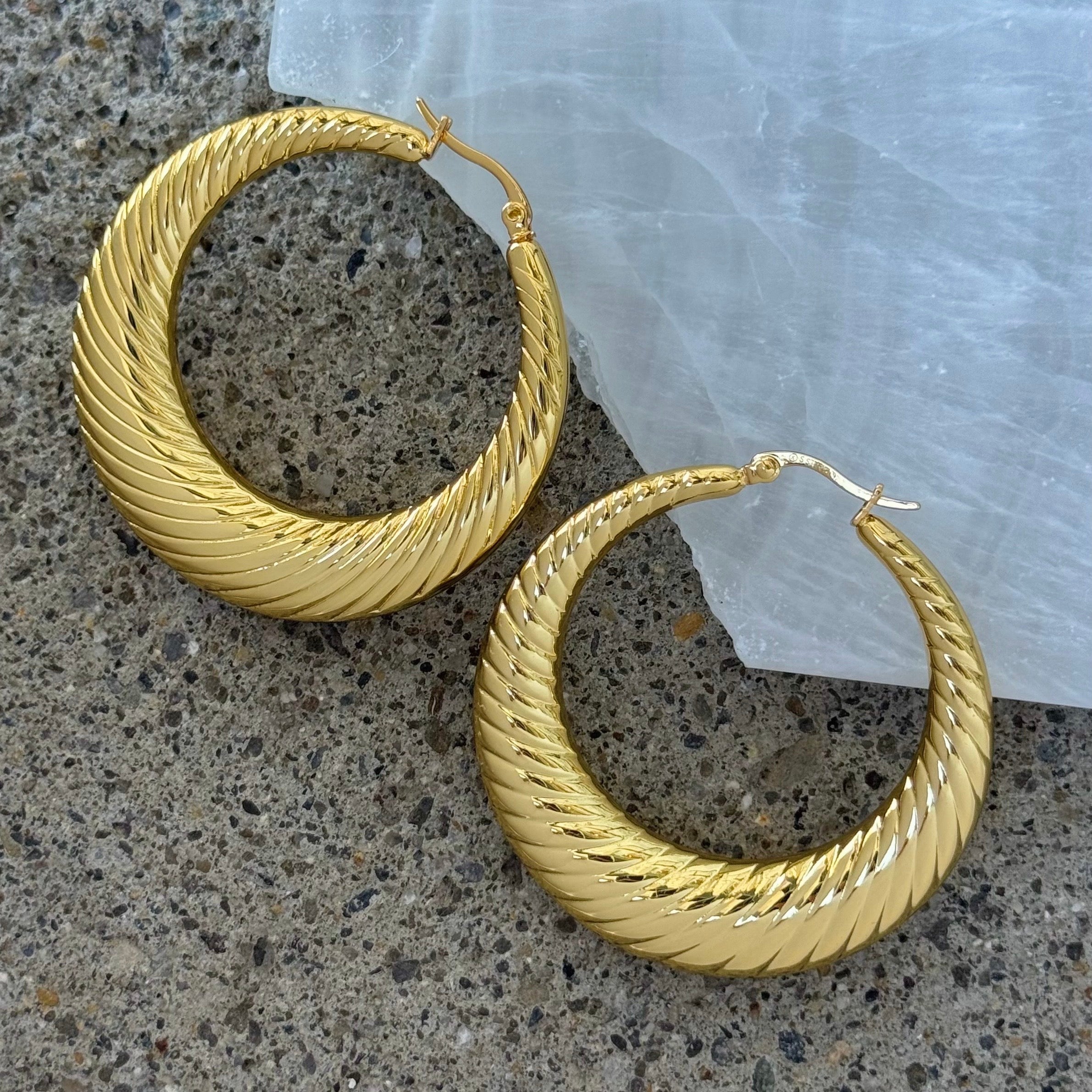 50MM GOLD CATERINA HOOP earrings