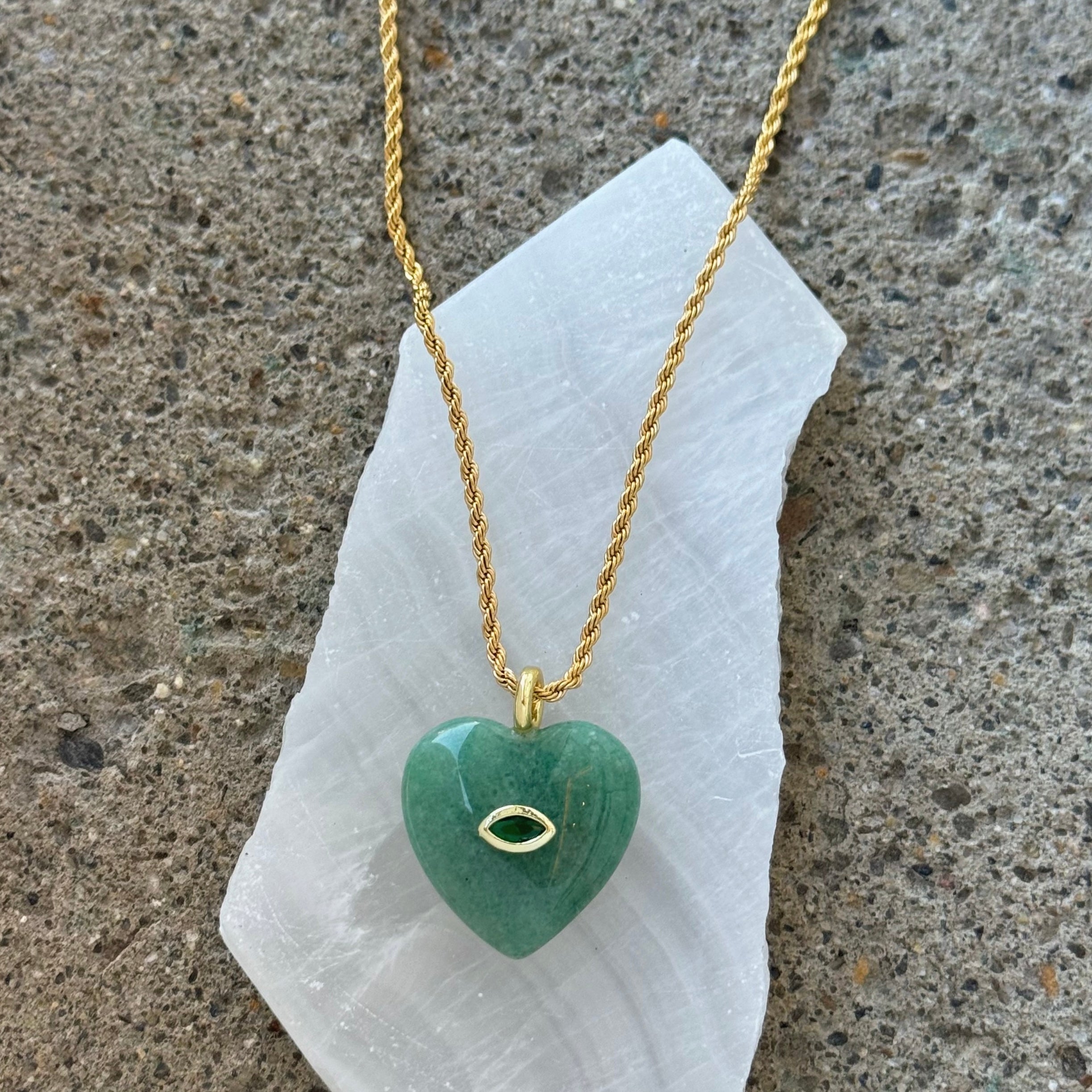 HEART AVENTURINE necklace