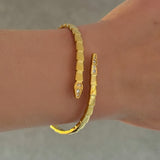 GOLD SERPENT CRYSTAL bangle