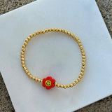 GOLD KIDS FLOWER BEADED bracelet
