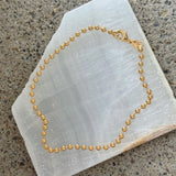 GOLDEN BEADED CHAIN anklet