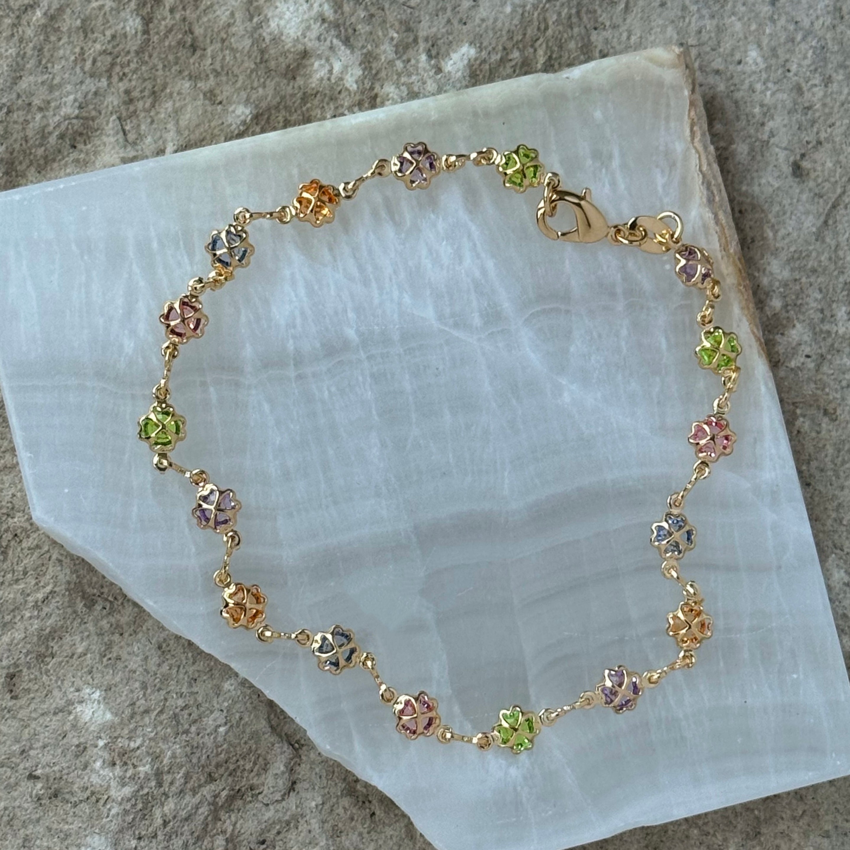 LUCKY CLOVER PASTEL anklet