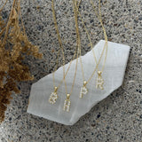 GOLD BOLD INITIAL MINI necklace