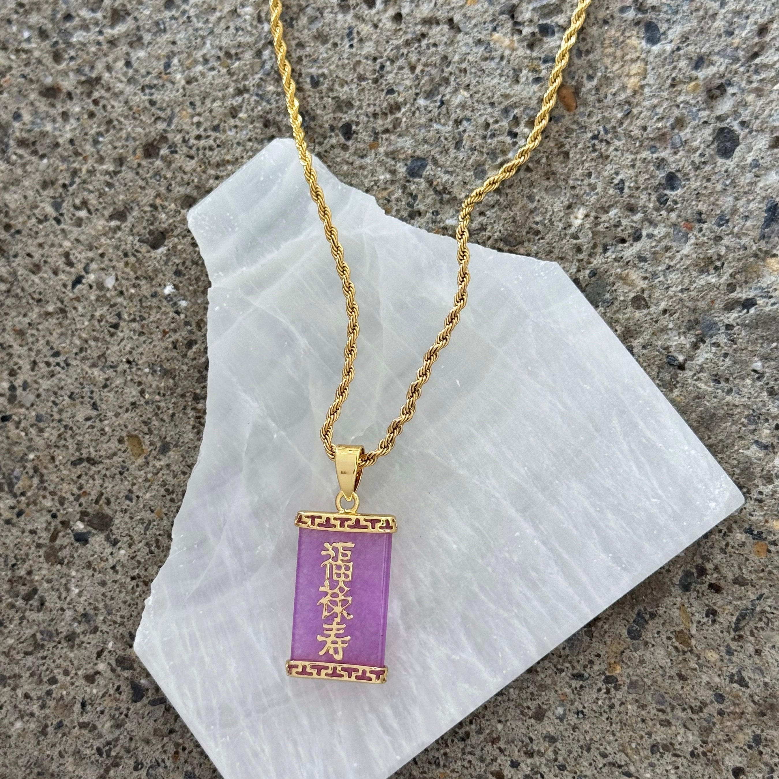 BLESSING PURPLE JADE necklace