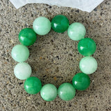 17MM GREEN JADE BEADED bracelet