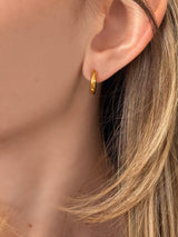 8MM GOLD THICK MINI HOOP earrings