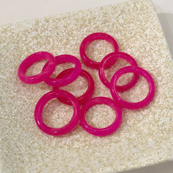 5MM FUCHSIA JADE ring