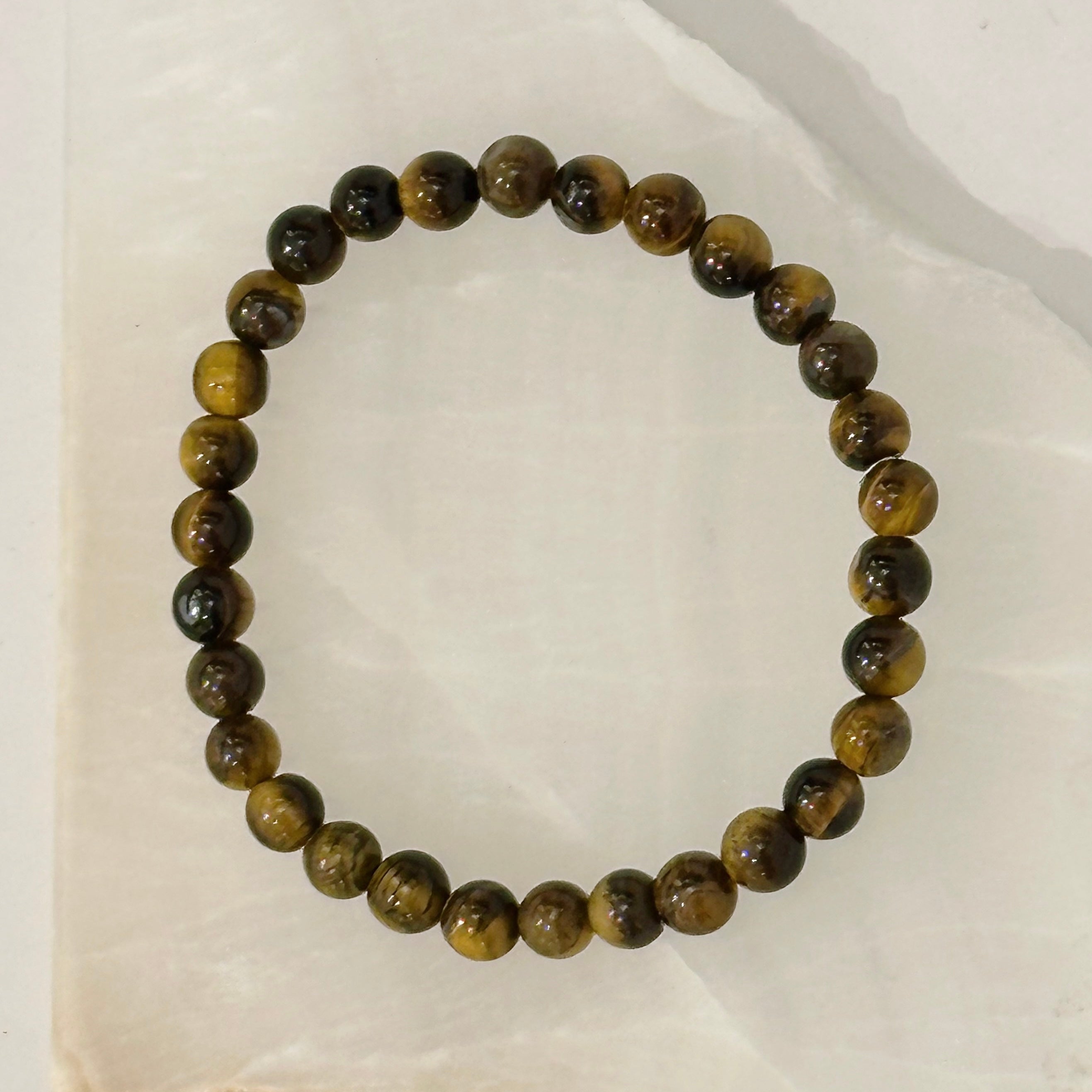 6MM TIGERS EYE BEADED bracelet