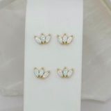 GOLD MARQUIS OPAL STUD earrings