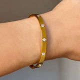 5MM GOLD ROUND CRYSTAL bangle