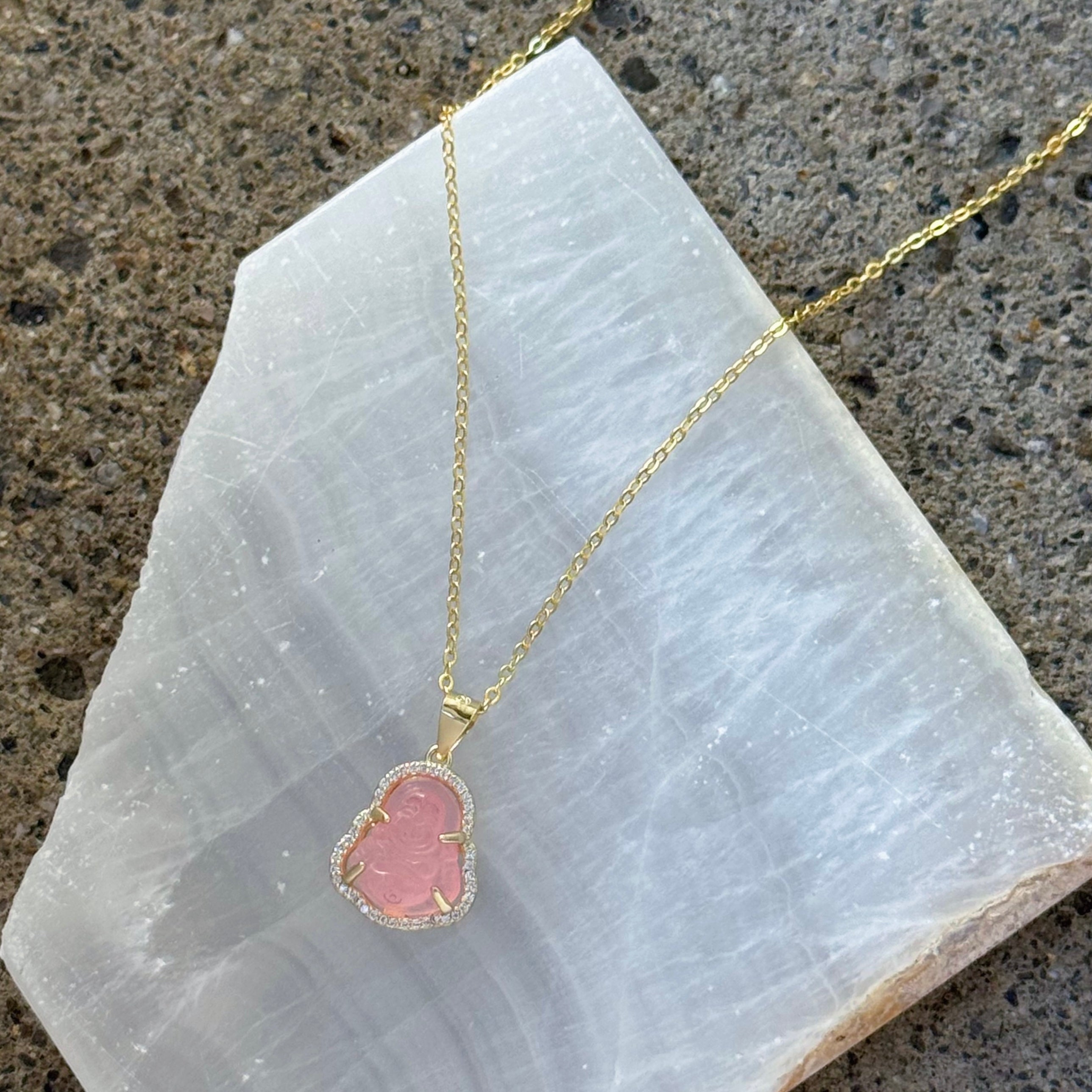 PINK BUDDHA SUPER MINI necklace