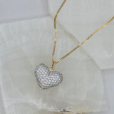 LARGE CRYSTAL BUBBLE HEART necklace