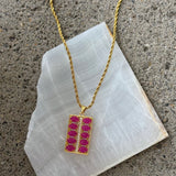 GEN FUCHSIA JADE necklace