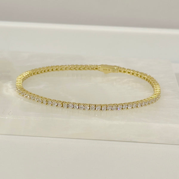 2MM GOLD TENNIS bracelet